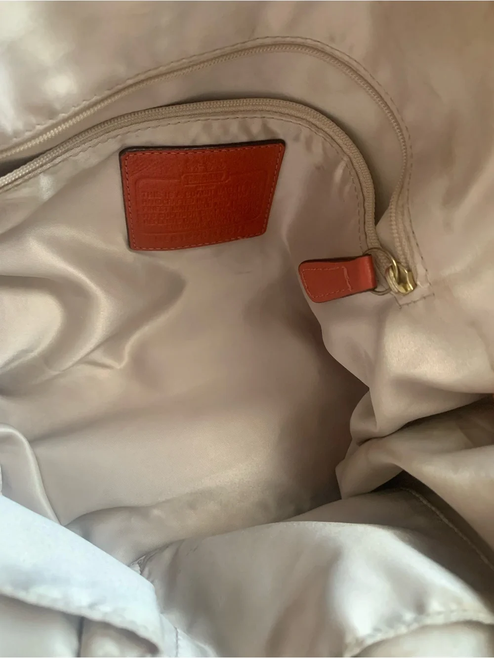 Coach 18641 Madison Leather Lindsey Satchel Shoulder Bag Burnt Orange